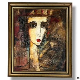 Gela Papiashvili Oil/Canvas "Portrait of a Woman"