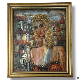 Gela Papiashvili Oil/Canvas "Portrait of a Woman"