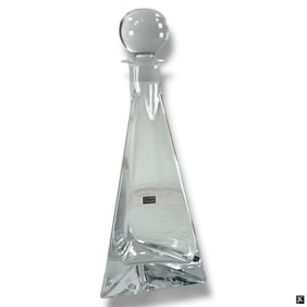 Baccarat Crystal Triangle Decanter with Stopper