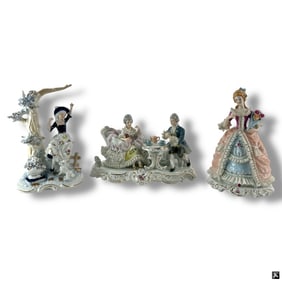 A Group of Three KPM Porcelain Figurines