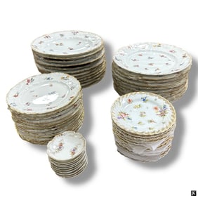 44 Pc Assorted Floral Porcelain Dinnerware