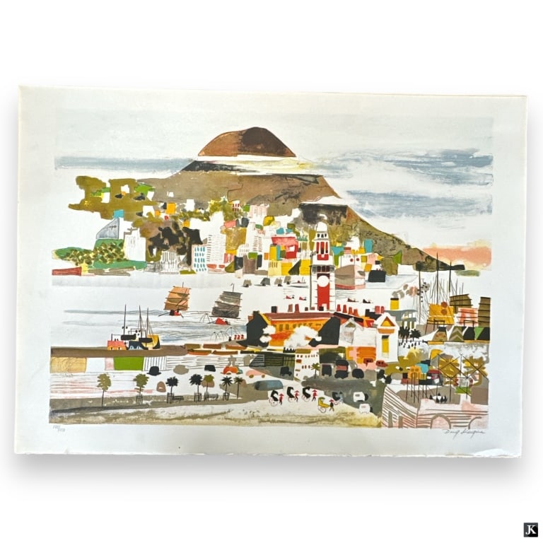 Dong Kingman, 4 Color Lithos "Hong Kong Harbor": Dong Kingman, Chinese American (1911 - 2000). A collection of 4 color lithographs arches paper (watermark), titled "Hong Kong Harbor ". Various numbers from the Limited Edition of 250. Pencil signed a