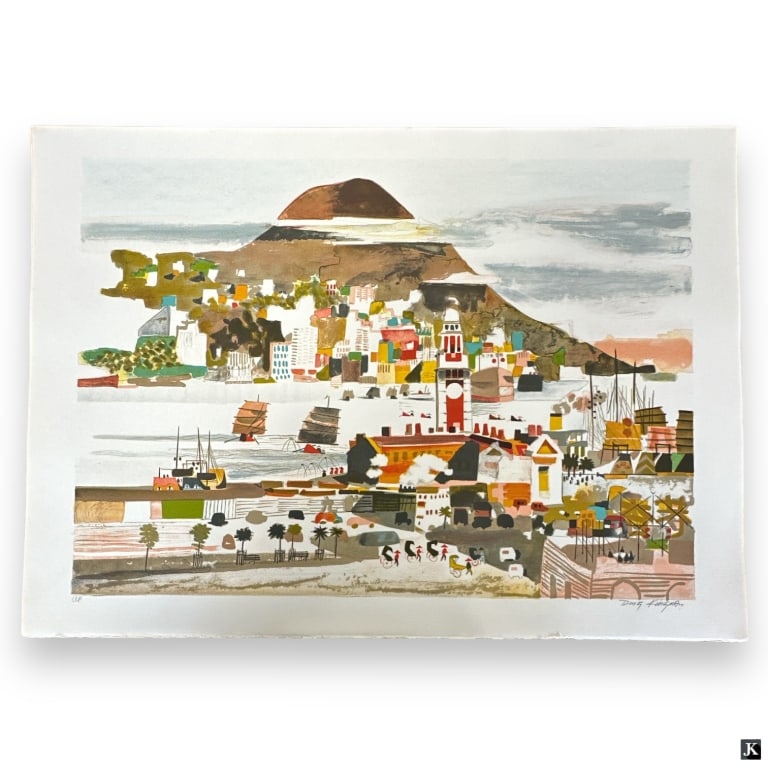 Dong Kingman, 20 Color Lithos "Hong Kong Harbor": Dong Kingman, Chinese American (1911 - 2000). A collection of 20 color lithographs arches paper (watermark), titled "Hong Kong Harbor ". From the Limited Edition A.P.. Pencil signed and approved by th