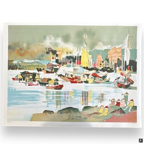 Dong Kingman, 51 Color Lithos "Hong Kong Bay"