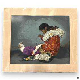 Lunda Hoyle Gill, 158 Serigraphs "Sewing My Mukluk