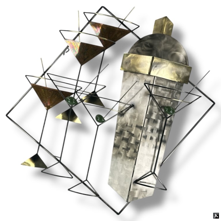 Curtis Jere Wall Sculpture "Martinis & Manhattans" (1 of 4)