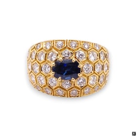Sapphire and Diamond Ring