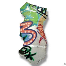 John "Crash" Matos Spray Paint on Metal Sculpture