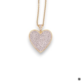 14K Heart Shape Pendant With Necklace