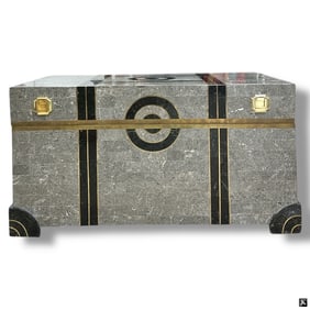 Maitlan Smith Tessellated Stone Marble Trunk Chest