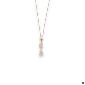 14K 3 diamond Necklace