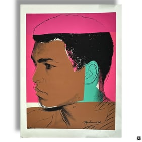 Andy Warhol Color Screen Print "Muhammad Ali"