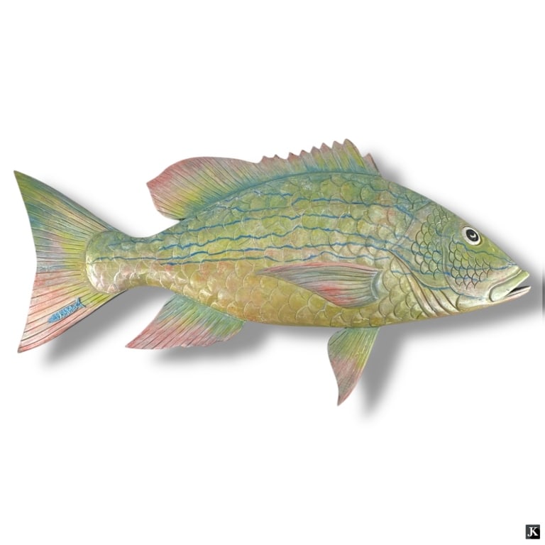 Large Decorative "FishTales" Wooden Wall Mount (1 of 4)