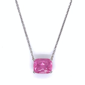 14K White Gold Tourmaline Necklace
