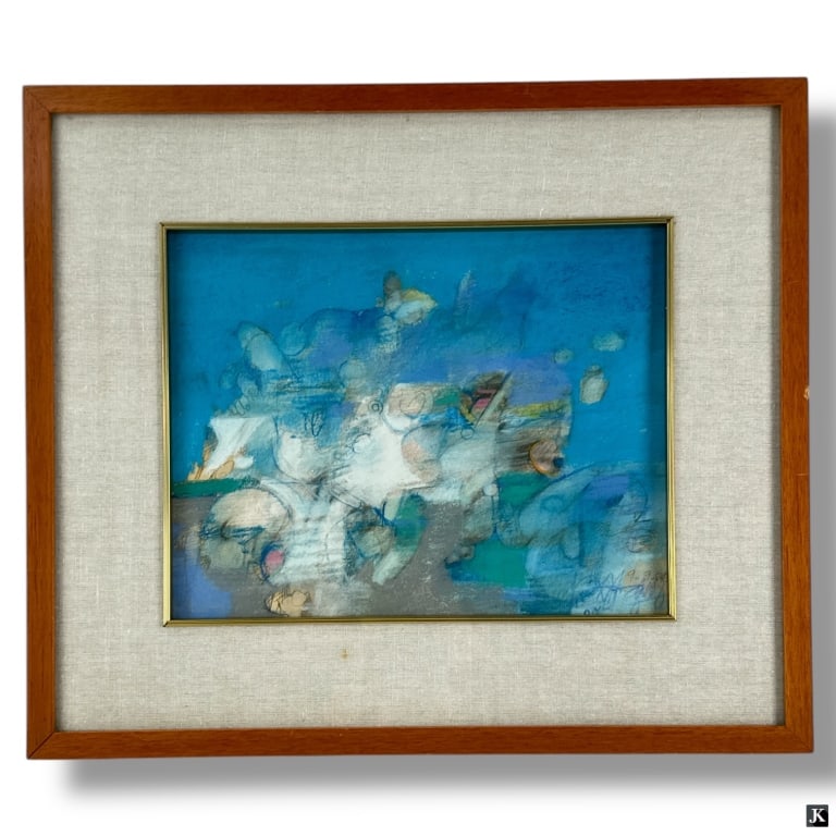 Dave Aquino Pastel on Paper "Atrium" 1984 (1 of 7)