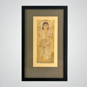 Framed Possibly Indian Man with Chakras