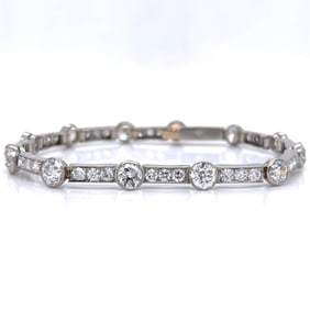 Art Deco Platinum Diamond Bracelet