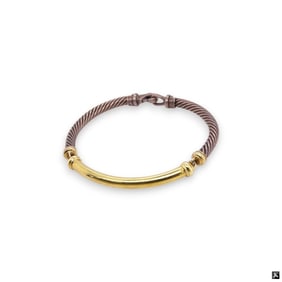 David Yurman 925 & 14K Bangle Bracelet