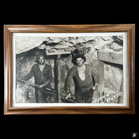Print Of Miners In Butte Montana Framed