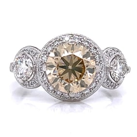 Platinum 2.06 Ct. GIA Certified Diamond Ring