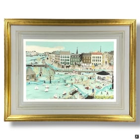 Will Moses Color Lithograph "Canal Park"