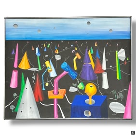 Rich (Mid 20th Century) Oil/Canvas " Abstract"