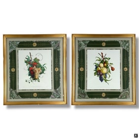 2 John Richard Framed JL Provost Botanical Prints