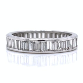 Art Deco Platinum 2.80 Ct. Eternity Band