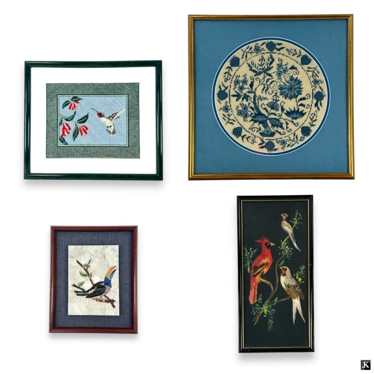Four (4) Decorative Bird Motif Pictures (1 of 7)