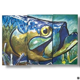 Ed Anderson Printed Metal Box Triptych "Tarpon"