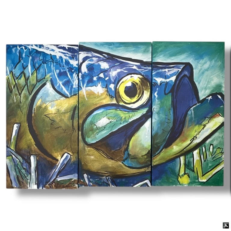 Ed Anderson Printed Metal Box Triptych "Tarpon" (1 of 2)