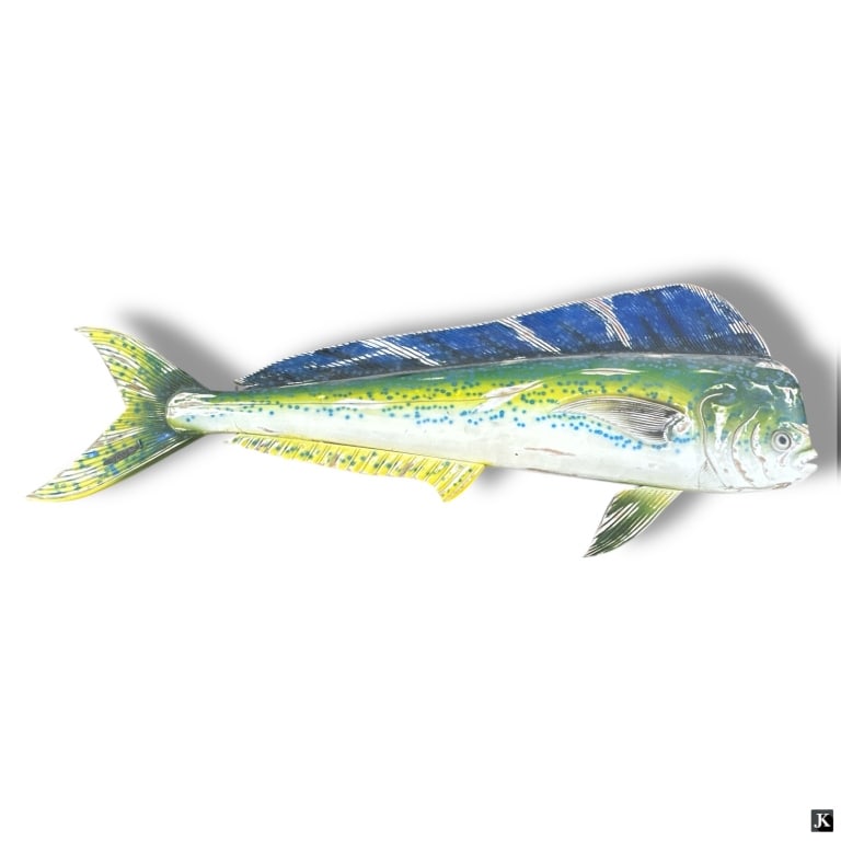 Large Decorative "FishTales" Wooden Wall Mount (1 of 4)