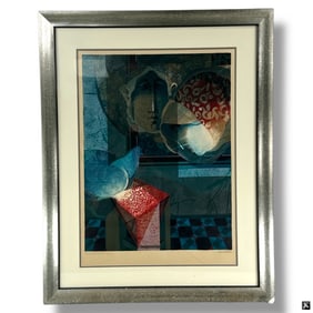 Alvar Sunol Color Lithograph "Presencia Azul"