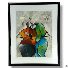 David Schluss Color Lithograph "Romance"