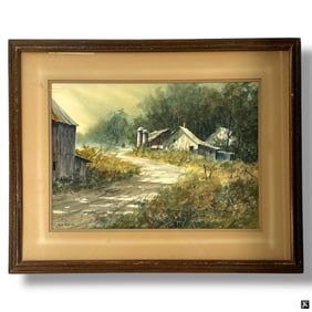 Gary Shepard Watercolor "Farmscape"