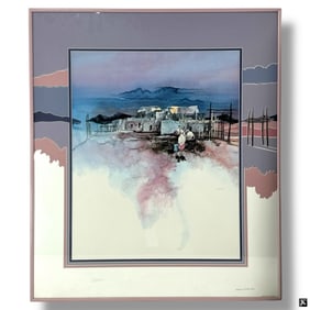 Framed Michael Atkinson Print "Navajo Village"