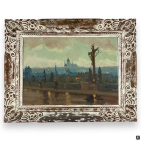 Possibly Czech Oil/Board "City at Dusk"