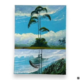 Artist Unknown Landscape Oil Painting On Canvas