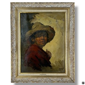 Jose Yepez Arteaga Oil/Canvas, Portrait of Boy