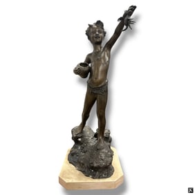 Giovanni de Martino Bronze "Boy with Crab"