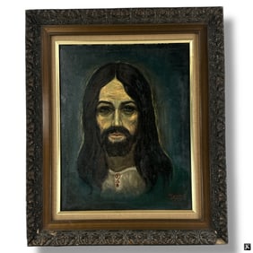 Jose Yepez Arteaga Oil/Canvas, Portrait of Jesus