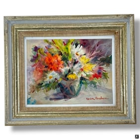 Marion Pershan American Watercolor "Still Life"