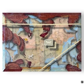 Jack Lembeck Acrylic/Canvas, Lines & Lace II