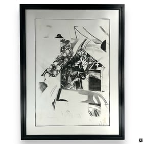 Theo Wujcik Charcoal Drawing on Paper