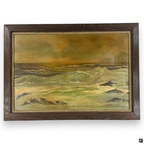 Mid Century Decorative O/C "Seascape"
