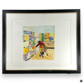 Unknown Artist Signed 2001 Lithograph Framed