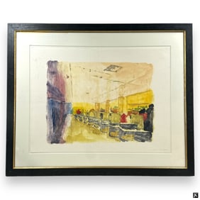 Martin McGinn Lithograph "Market Interior"