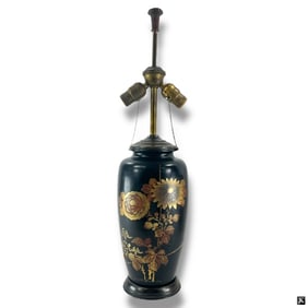 Japanese Bronze Urn Style Table Lamp