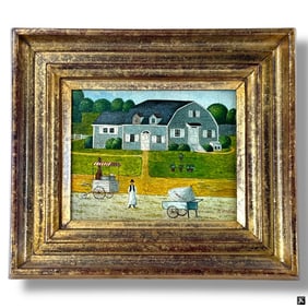 Embellished Giclee "Barn House" Signed A Miller