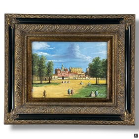 Embellished Giclee on Canvas "Country Estate"